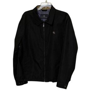 Hart Schaffner Marx Andrew Black Windbreaker Jacket Mens XL Full Zip Coat